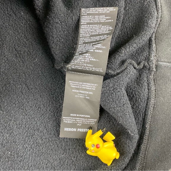 Heron Preston Black Crewneck Sweatshirt Size Small - Picture 8 of 12